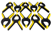 Load image into Gallery viewer, Lot of Ten 6&quot; Spring Clamps Wholesale Heavy Duty 25lb Hold 3&quot; Jaw Nylon Clamps
