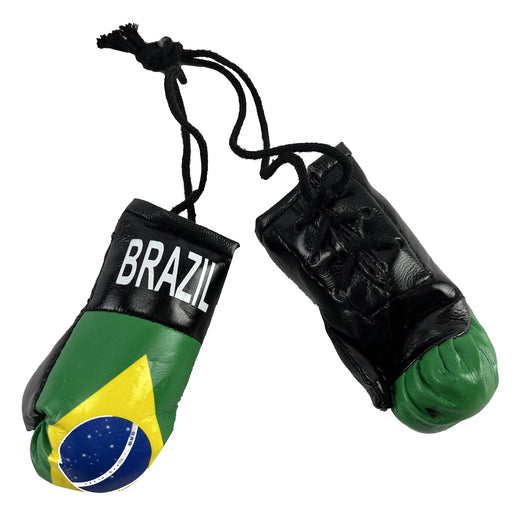 <p><strong>Mini Boxing Gloves BRAZIL Country Flag National Pride MMA Car Mirror Décor</strong></p>