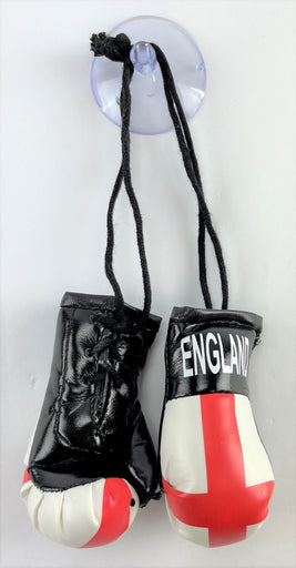 <p>Mini Boxing Gloves ENGLAND Country Flag National Pride MMA Car Mirror Décor</p>