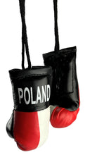Load image into Gallery viewer, Mini Boxing Gloves POLAND Country Flag National Pride MMA Car Mirror Decor
