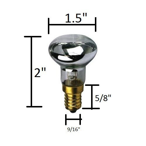 25 Watt Light Bulb R39 E17 Replacement Motion Lamp Reflector Type