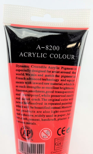 Red Acrylic Paint Large 200 ml Tube Artists' Paint