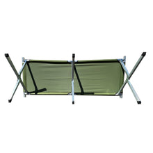 Load image into Gallery viewer, Portable Sleeping Cot Outdoor Hiking Camping Gear Green Olive Drab Steel Frame
