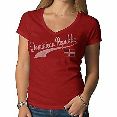 Dominican Republic Women's '47 Vintage V-Neck Scrum Tee, Rescue Red, Large
