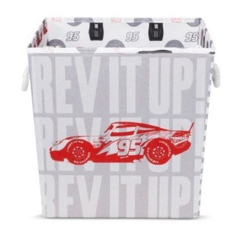 Cars Play All Day Rev it Up Large Storage Bin - Gray, Red, White - 13