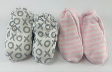 Load image into Gallery viewer, 2 Pack Baby Girl Bootie Set Pink &amp; Gray Cloud Island Cotton Baby Shoes 6-12Month
