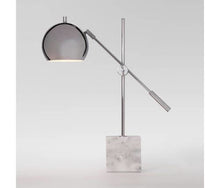 Load image into Gallery viewer, Project 62 Modern Industrial Marble Base Lamp with Silver Dome Shade
