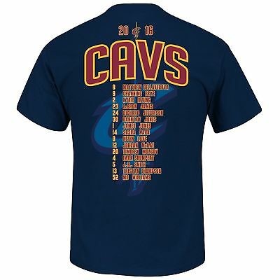NBA Cleveland Cavaliers Men's 2016 Champions Roster Wordmark Short Sleeve Tee XL