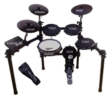 Load image into Gallery viewer, 8 Piece DIGITAL DRUM SET with STAND Electronic Kit Quiet Mesh Rubber Heads
