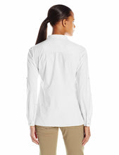 Load image into Gallery viewer, ExOfficio Women&#39;s Lightscape Long Sleeve Collared Shirt, White, X-Small
