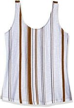 Load image into Gallery viewer, UG Apparel Women&#39;s Burnt Orange Striped Printed Tank Top

