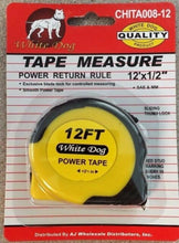 Load image into Gallery viewer, 12ft by 1/2&quot; Retractable Tape Measure, Thumb Lock &amp; Belt Clip, Stud Marks 16&quot;
