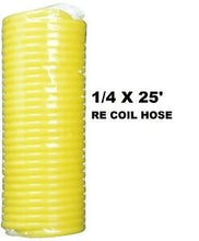 Load image into Gallery viewer, 1/4&quot; x 25ft Recoil Air Hose Re coil Spring Ends Pneumatic Compressor Tool 200psi
