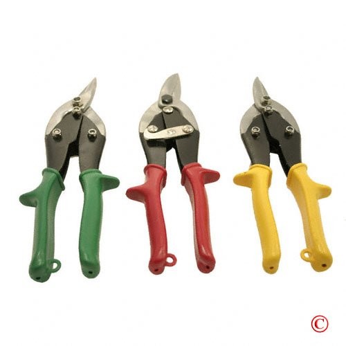 3 Pieces Tin Snip Metal Shop Working Shears