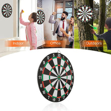 Load image into Gallery viewer, Dartboard Set - Double Sided 16.5&quot; DART BOARD + 6 Brass Tipped DARTS 
