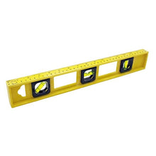 Load image into Gallery viewer, 16" Level with Ruler on Side - 3 Vial Plastic Yellow Level Measurement Tool
