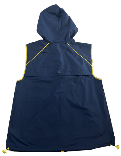 Hooded Water Resistant Windbreaker Vest by Hunter for Target Navy & Yellow X-Small