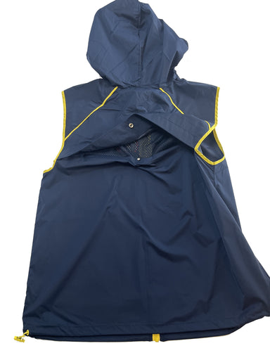 Hooded Water Resistant Windbreaker Vest by Hunter for Target Navy & Yellow Small