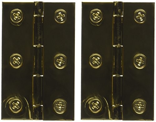 NATIONAL/SPECTRUM BRANDS HHI N211-318 2-1/2-Inch Brass Hinge, 2-Pack