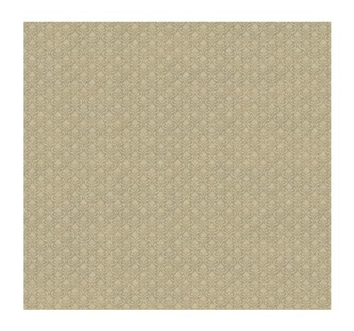 York Wallcoverings Wind River Floral Medallion 8 x 10 Wallpaper Memo Sample Pearled Pale Silver/Soft Taupe/Linen