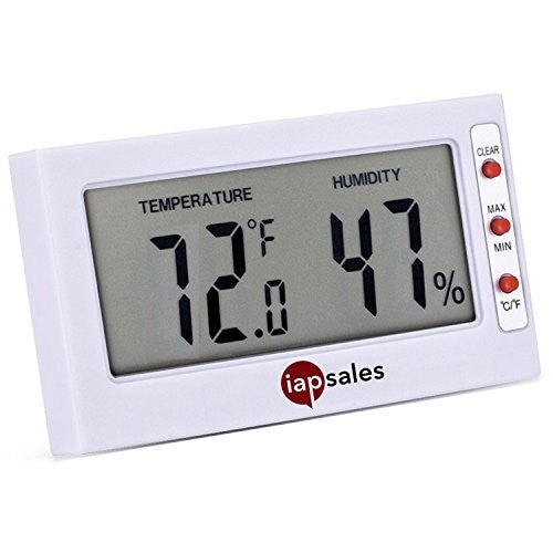 Easy to Read: Indoor Digital Thermometer and Humidity Meter. Large Digital Display Works in Celsius & Fahrenheit. Simple Temperature & Relative Humidity Monitor