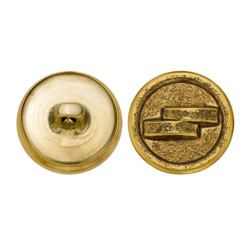C&C Metal Products 5136 Double Halo Metal Button, Size 30 Ligne, Antique Gold, 36-Pack
