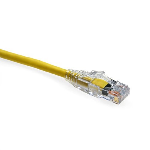 Leviton 5D460-5Y GigaMax 5E Slimline Patch Cord, Cat 5E, 5 Feet Length, Yellow