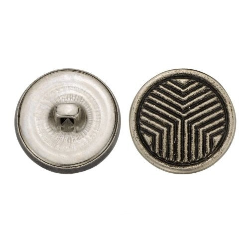 C&C Metal Products 5276 Modern Metal Button, Size 33 Ligne, Antique Nickel, 36-Pack