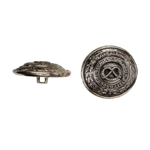 C&C Metal Products 5032 Heraldic Metal Button, Size 36 Ligne, Antique Nickel, 36-Pack