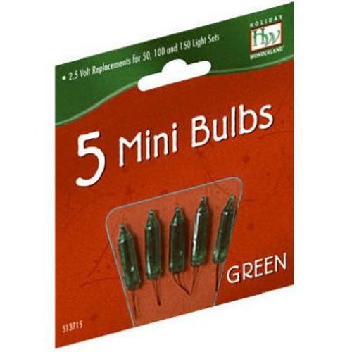 Holiday Wonderland 1115-7-88 2.5V Green Replacement Bulb / Christmas Bulbs Miniature Replacement