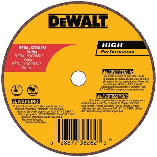 DEWALT DW8711 A60T Wheel, 3-Inch X 1/16-Inch X 3/8-Inch
