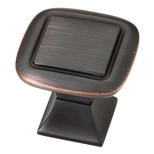 Liberty P20327-VBC-C 32mm Square Kitchen Cabinet Hardware Knob with Square Base, Bronze with Copper Highlights
