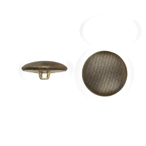 C&C Metal Products 5052 Beaded Pattern Dome Metal Button, Size 24 Ligne, Antique Gold, 72-Pack