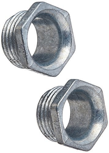 Hubbell-Raco 1662B2 Nipple, Uninsulated, 1/2-Inch Trade Size, Threaded, Zinc, 2-Pack