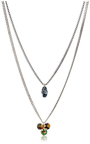 Tova Double Strand Chain Necklace with Crystal