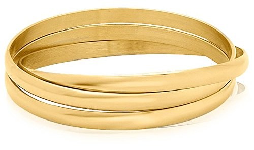 Piatella Set of 3 Intertwined 18K Gold-Plated Bangles