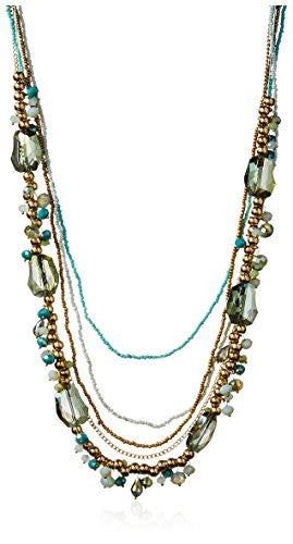 Leslie Danzis Chunky Stone Multi Strand Necklace
