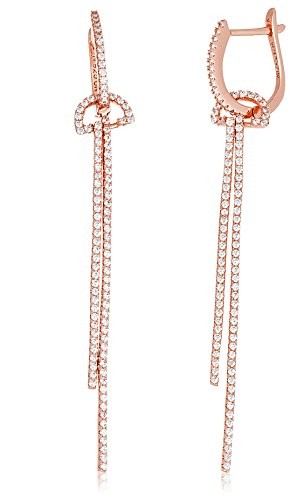 Bliss 18K Rose Gold-Plated Swarovski Elements Chain Earrings