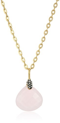 Atelier Mon Pink Chalcedony and Pavé CZ Necklace