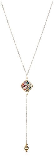 Wendy Mink Gold Fine Chain Y Necklace & Multi CZ Wrap Pendant