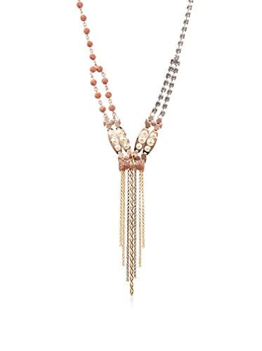 Marquis & Camus Rhinestone & Faux Pearl Chain Necklace