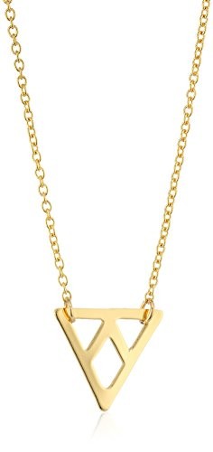 ECRU metal Triangle Cutout Necklace, 16