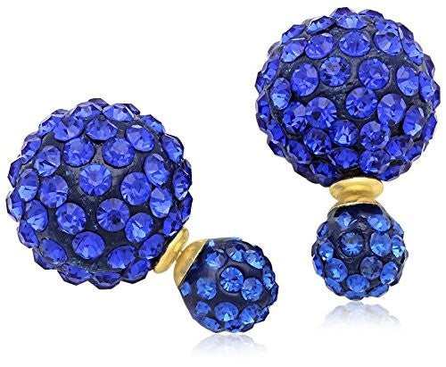 Piatella Double-Sided Blue Fireball Earrings