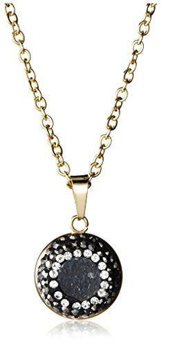 Elise M 18K Gold Plated Druzy and Swarovski Crystal Necklace