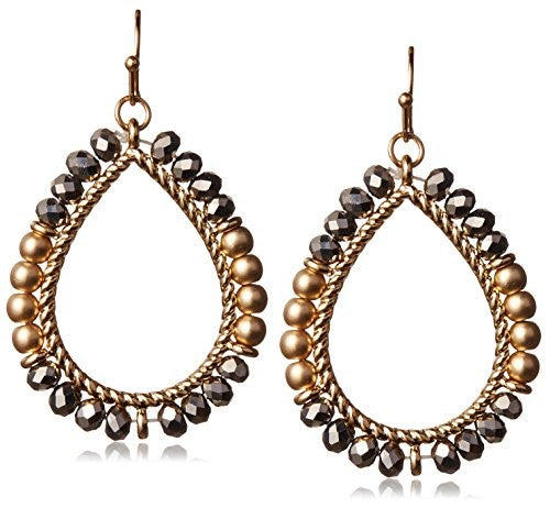 Lesile Danzis Tear Drop Earrings with Hematite Beads