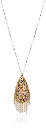 Leslie Danzis Fancy Pendant Necklace with Fringe