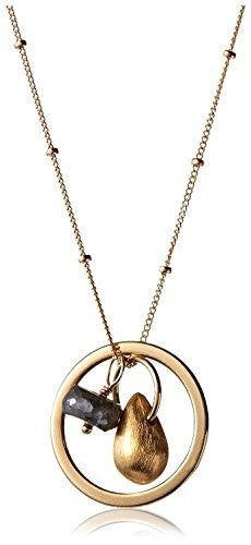 Cristina V. Rhodium-Plated Circle Charm Necklace