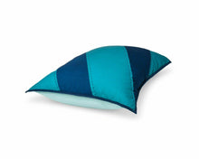 Load image into Gallery viewer, Pillowfort Geo Line Water Colors Pillow Sham  Standard  Blue / Teal
