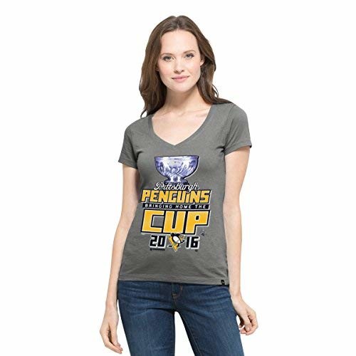 NHL Pittsburgh Penguins Women's 2016 Stanley Cup Champions '47 All Pro Flanker V-Neck Tee