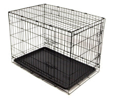 Load image into Gallery viewer, Large 2 Door Folding Pet Kennel/Dog Crate 36x23x24&quot; - Portable for Travel - New
